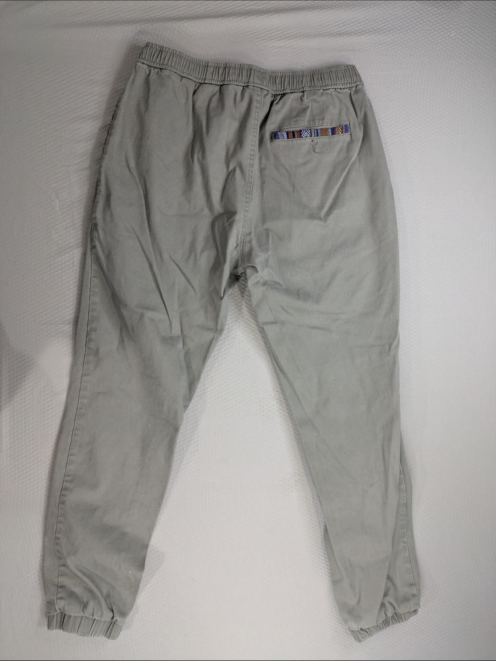 Wowie Pants Mens Medium Grey Drawstring Rambler Aztec Pockets - Picture 7 of 7